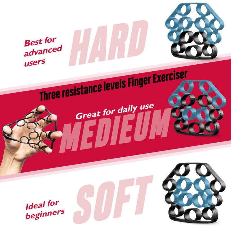 Fitbeast Grip Strength Trainer Kit, Pro Hand and Forearm Strengthener Kit with Adjustable Resistance and Multi-Function Massage Balls for Hand Therapy, Grip Training, and Recovery