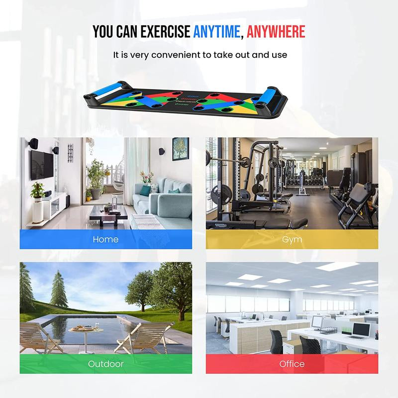 [2-In-1] the Viral Pushup Board + Hand Grip Strength Power Trainer
