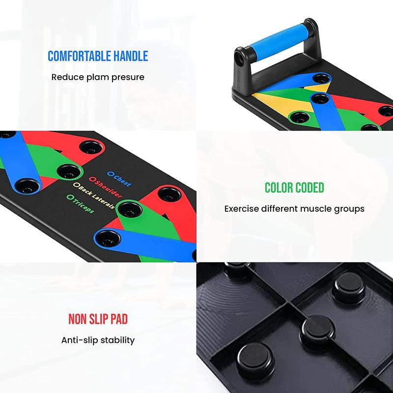 [2-In-1] the Viral Pushup Board + Hand Grip Strength Power Trainer