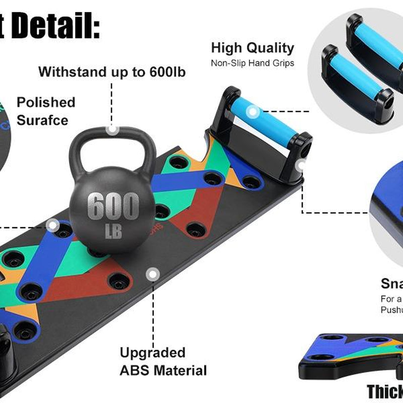 [2-In-1] the Viral Pushup Board + Hand Grip Strength Power Trainer